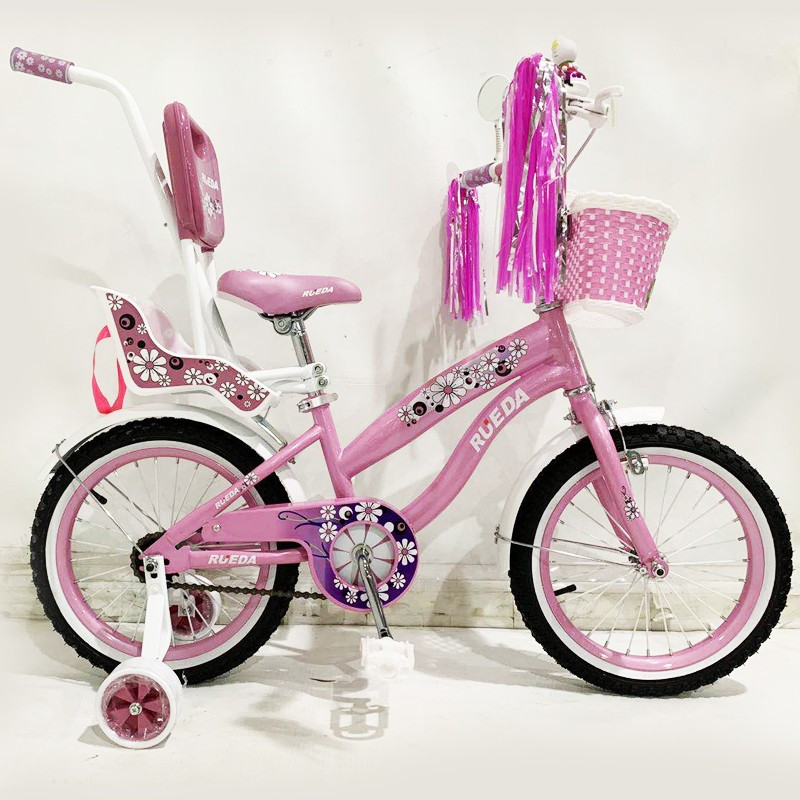 Дитячий двоколісний іспанська велосипед Flower-RUEDA (Квіточка-Руеда) 16-03B колеса 16 дюймів рожевий