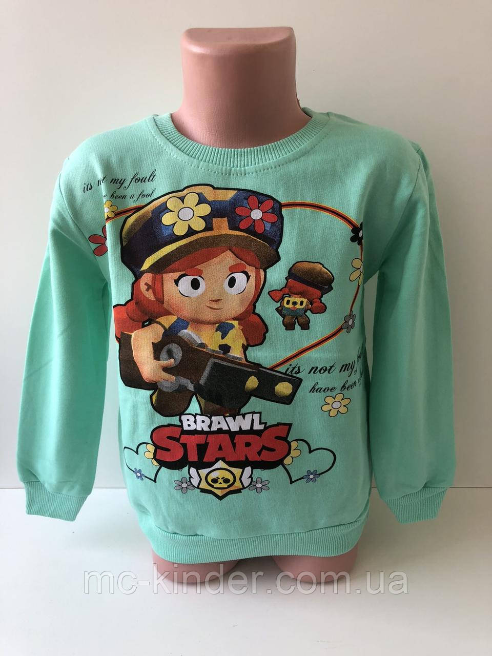 Реглан "BrawlStars" для дівчинки 5-8 років. 2 нитки, тонкий начіс