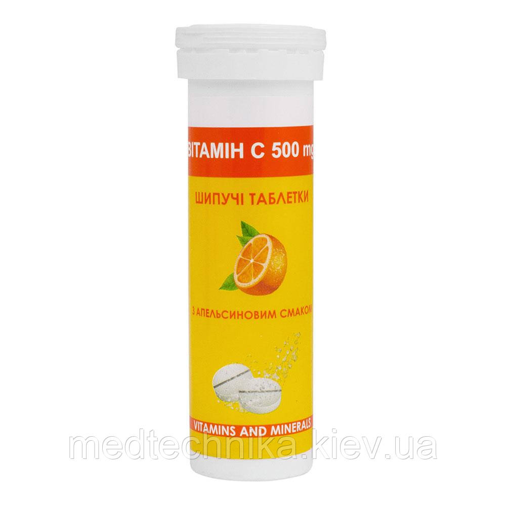 Вітамін С, шипучі таблетки, 500 мг, 12 таблеток, Green Pharm Cosmetic