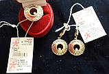 Набір срібло-золото: подовжені сережки, кільце, "Астрологія", відомі зодіаку, фото 6