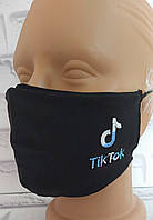 Захисна маска багаторазова бавовна однотонна не медична TikTok