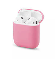Силиконовый чехол для наушников Apple Airpods Розовый