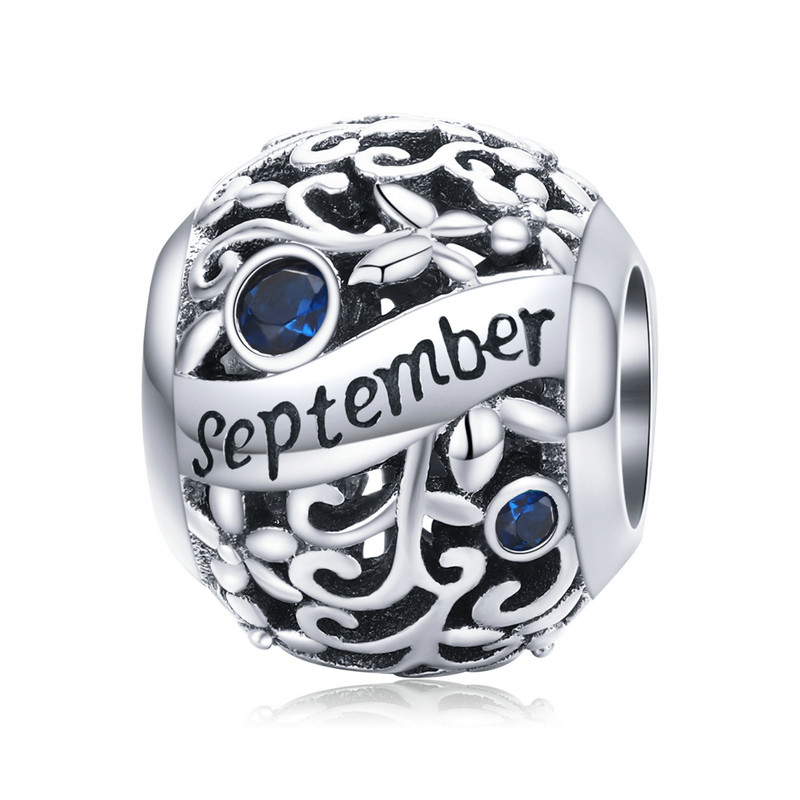 Шарм "September" (Вересень) срібло 925 проба, кубічний цирконій