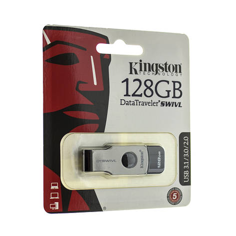USB-флешка Kingston DT Swivel Design 3.0 128Gb, фото 2