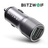 BlitzWolf® BW-SD2 30W QC3. 0 автомобільне зарядне з 2-USB 12-24V швидке заряджання, фото 6