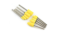 Набір жовтих корунду 10 шт для гравера, бормашинки, Dremel