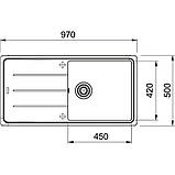 Гранітна мийка Franke Basis BFG 611-97 бежева 9750, фото 2