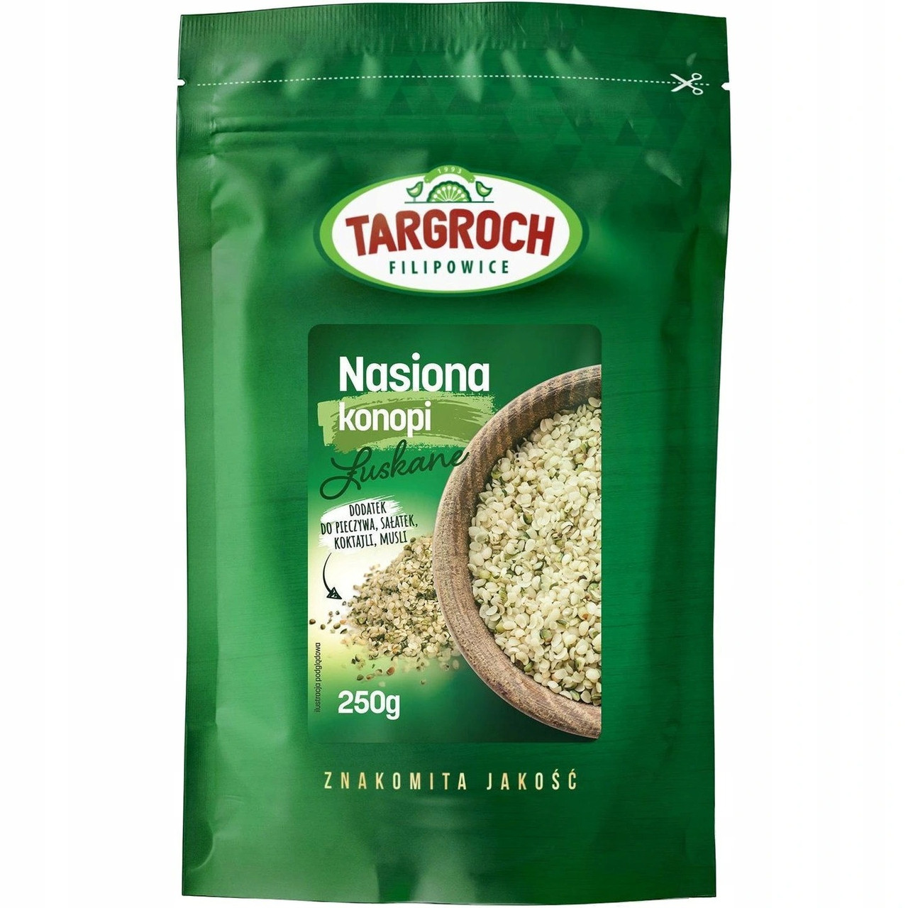 Насіння конопель очищені 250г, Targroch
