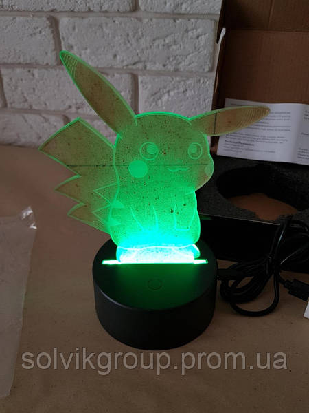 Creative 3d visualization lamp pikachu outlet