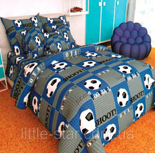 Комплект дитячої постільної білизни "Футбол",полуторна, Ранфорс