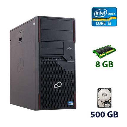 Fujitsu Esprimo P700 E85+ Tower / Intel Core i3-2120 (2 (4) ядра по 3.3 GHz) / 8 GB DDR3 / 500 GB HDD / nVidia, фото 1
