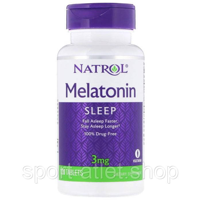 Натуральна добавка Natrol Melatonin 3 mg, 120 таблеток