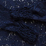 Гольф гіпюр для дівчинки, синій, SmileTime Guipure, фото 5