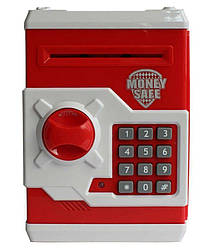 Електронна скарбничка сейф з кодовим замком Money Safe, червоно-білий