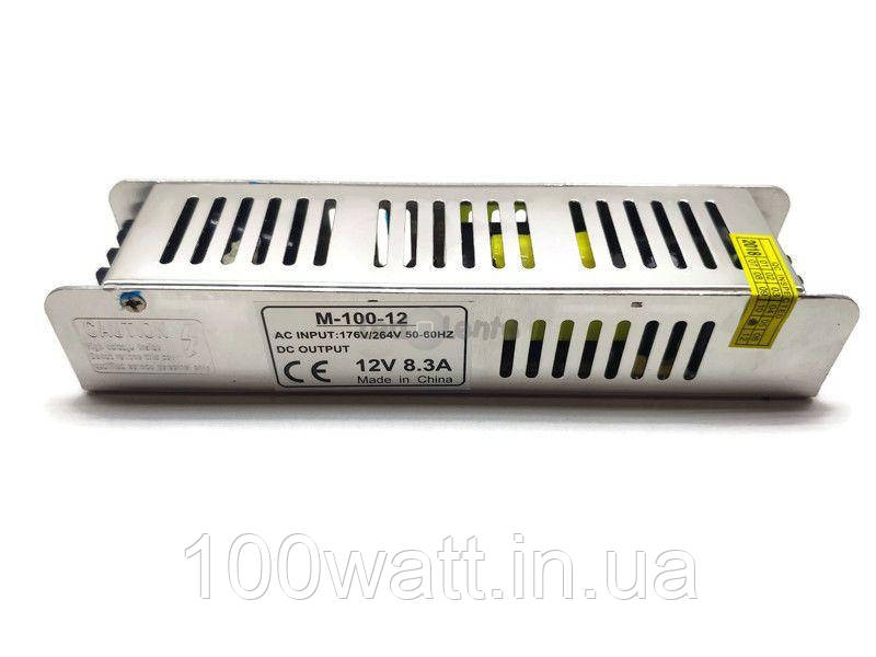 Блок живлення 120 Вт 12В 10A M-120-12 з EMC фільтром і регулятором підстроювання вихідної напруги 1018126