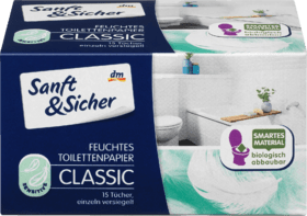 Вологий туалетний папір Sanft&Sicher Classic Sensitive, 15 шт., фото 1