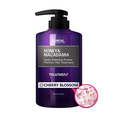 Маска-Кондиціонер для волосся "Квітуча вишня" KUNDAL Honey & Macadamia Treatment Cherry Blossom 500ml