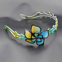 Обруч для волосся 6 шт. двоколірний пластик