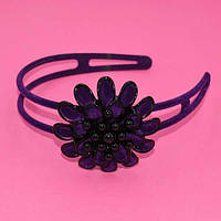 Обруч для волосся 6 шт пластик з оксамитовим напиленням