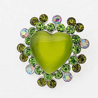 Брошка Серце Котяче Око