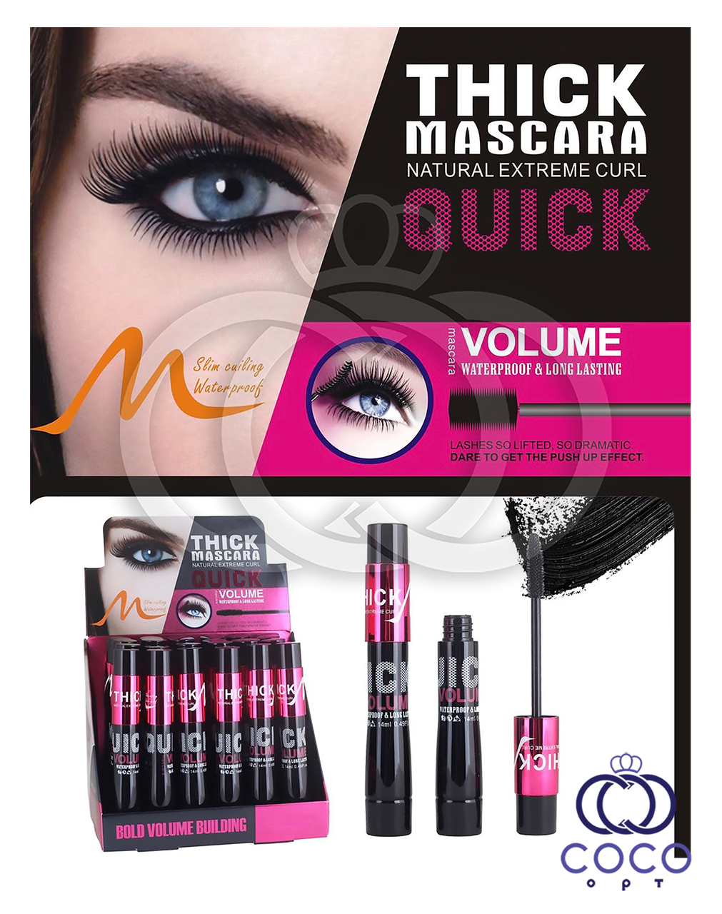 Тушь для ресниц Thick Mascara Natural Extreme Curl Quick Volume