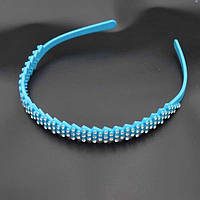 Обруч для волосся 6 шт кольоровий пластик імітація стразів