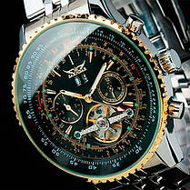 Чоловічий наручний годинник механічний Jaragar Luxury, фото 4