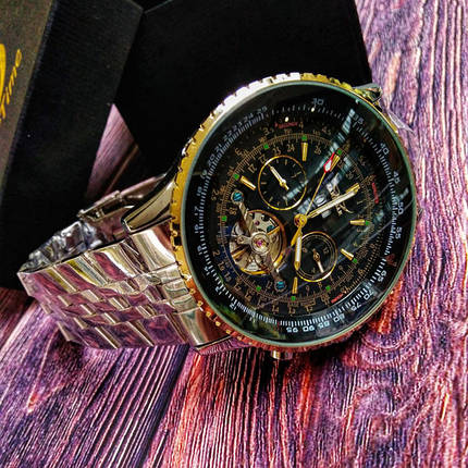 Чоловічий наручний годинник механічний Jaragar Luxury, фото 1