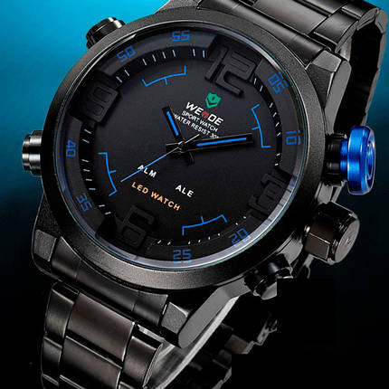 Чоловічі наручні годинники Weide Sport Blue, фото 1