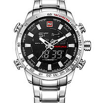Чоловічі наручні годинники Naviforce Savonna Silver 9093, фото 4