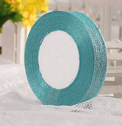 Стрічка парчова 2 см, блакитна