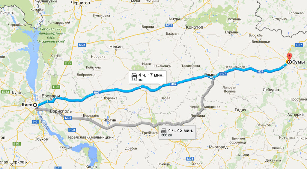 Киев → Сумы