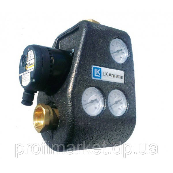 Змішувальний вузол LK ARMATUR 810 G ThermoMat з насосом Hulm хв 65 °C 1 1/4" зі зворотним клапаном