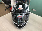 Мотоциклетний шолом Bell SRT Street Helmet Gloss White / Black Predator XL (61-62cm), фото 2