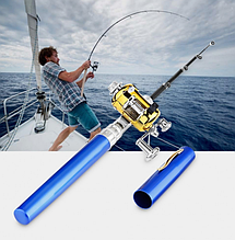 Портативна кишенькова телескопічна вудка Fishing Rod in Pen Case