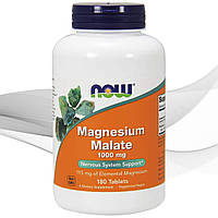 Магній карбонат кальцію Now Foods Magnesium Malate 1000 mg 180 tab