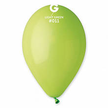 Латексна кулька пастель зелений світлий (салатовий)12" / 11 / 30см Light Green Gemar