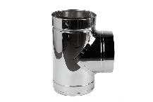 Трійник для димоходу 90° неіржавка сталь в неіржавці AISI, фото 3