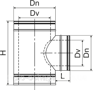 тройник дымохода 87
