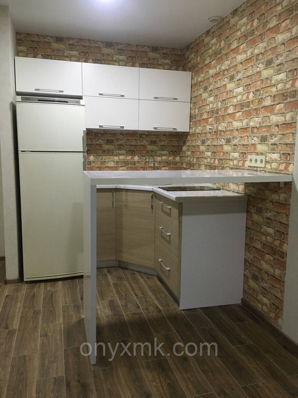 Кухня кутова беж