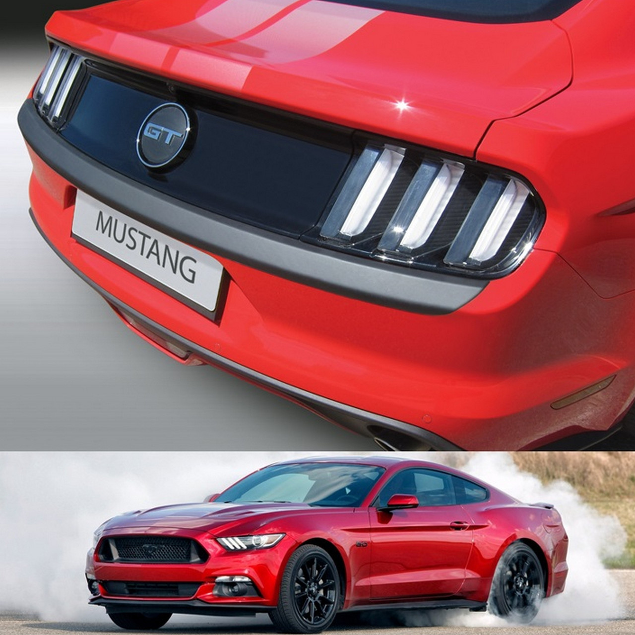 Пластикова захисна накладка на задній бампер для Ford Mustang 2015+
