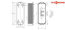 Теплообмінник ГВП (14 пластин) Viessmann Vitopend 100 WH0A 7822799, фото 2