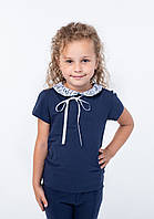 Блузка для дівчаток — G-20918S_синій (122-146)