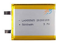 Акумулятор літій-полімерний 5000mAh, 3.7 v, 955565 без контролера