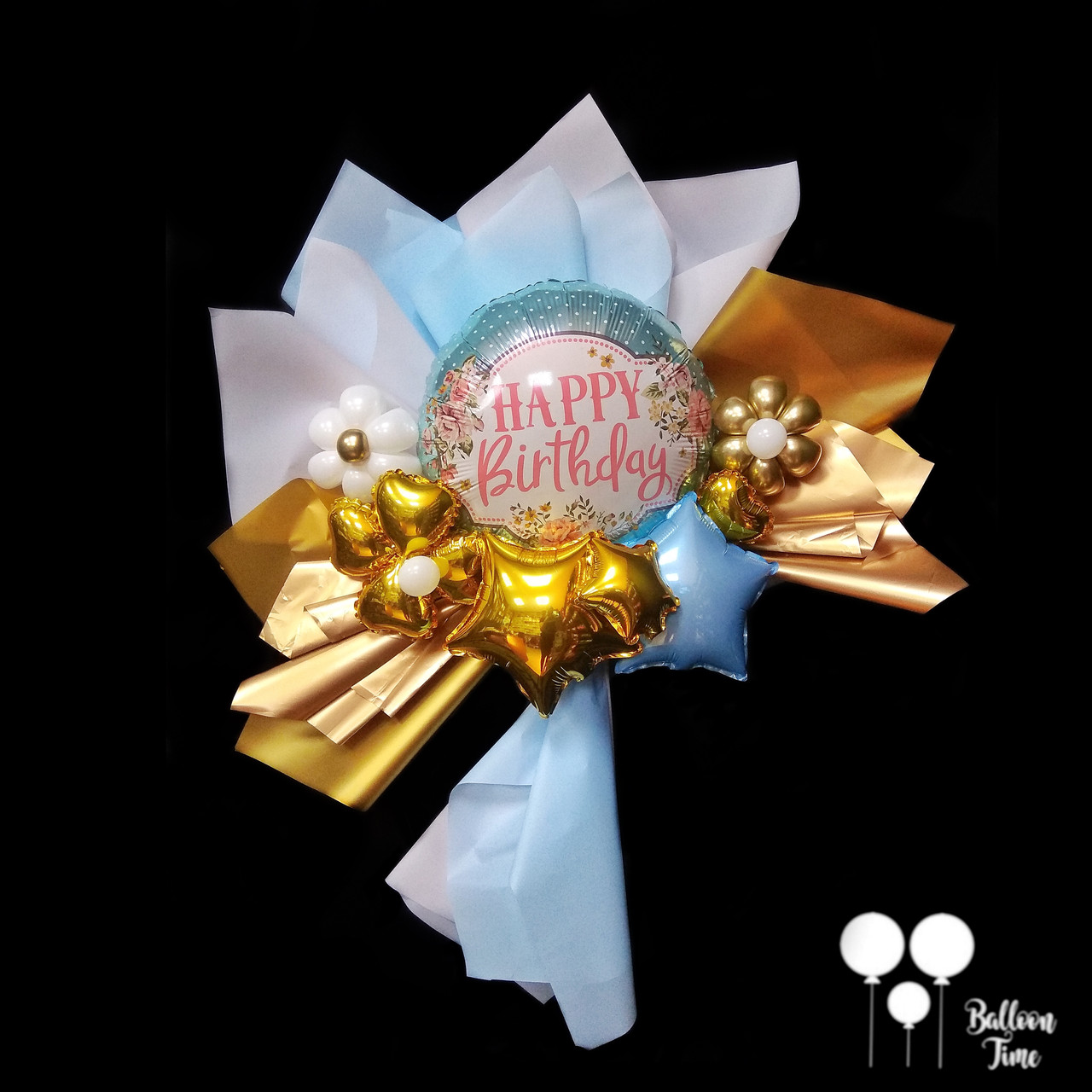 Букет з фольгованих міні фігур "Happy Birthday"