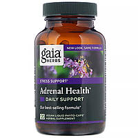 Gaia Herbs, Adrenal Health, щоденна підтримка, 120 рослинних капсул Phyto-Caps Київ