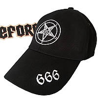 Бейсболка Пентаграмма 666 черная