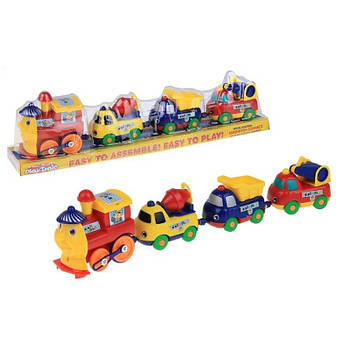 Паровозик із вагончиками-машинками K1113/18008E G-Rich