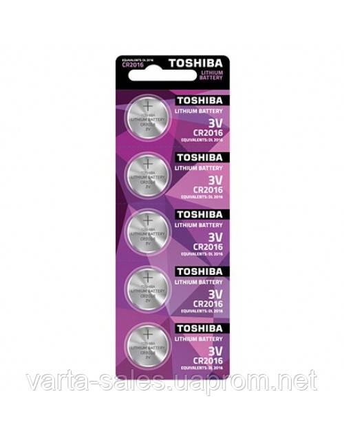 Батарейки Toshiba CR2016 (литиевые-lithium) - фото 1 - id-p171677970