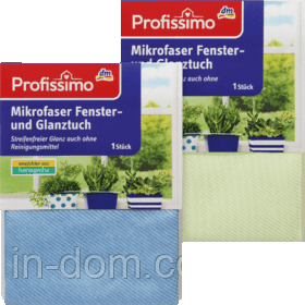 Profissimo 2in1-Fenstertuch aus Mikrofeinfaser Салфетка з мікрофібри для вікон 1 шт.